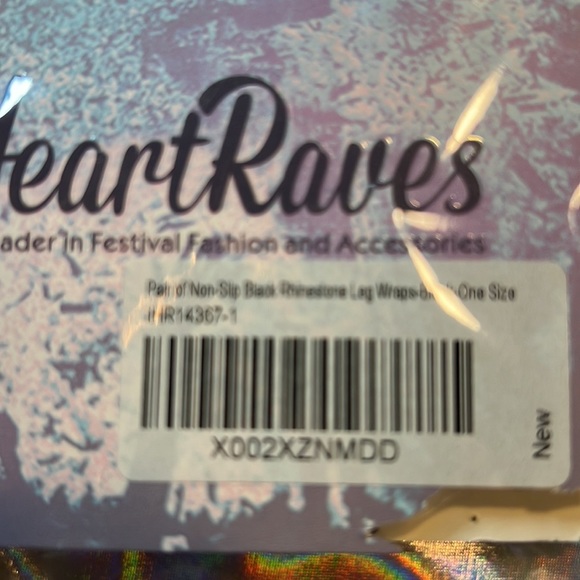 New Black Rhinestone studded Leg Wraps - Picture 6 of 7